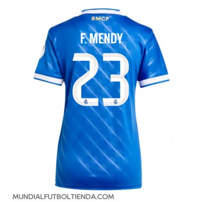 Camiseta Real Madrid Ferland Mendy #23 Tercera Equipación Replica 2025-26 para mujer mangas cortas Camiseta Real Madrid Ferland Mendy #23 Tercera Equipación Replica 2025-26 para mujer mangas cortas